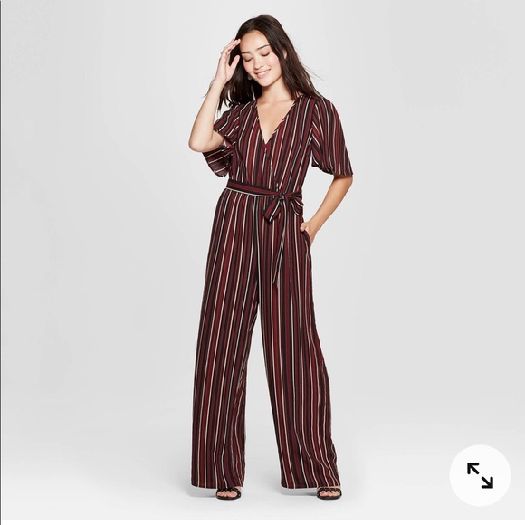 Xhilaration Pants - Striped jumpsuit great for holiday season
